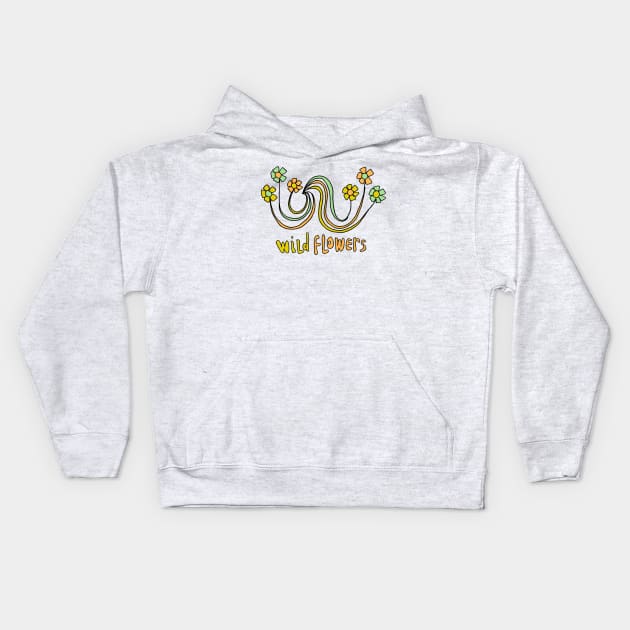 Where the Waves and Nature Bloom Kids Hoodie by surfybirdy